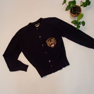 100% cashmere cardigan embroidered